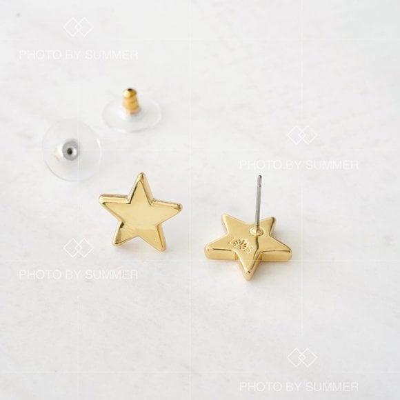 Lele Sadoughi Ashford Star Stud Earrings Gold 14k Gold Plated - Picture 4 of 8